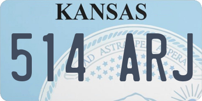 KS license plate 514ARJ