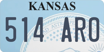 KS license plate 514ARO