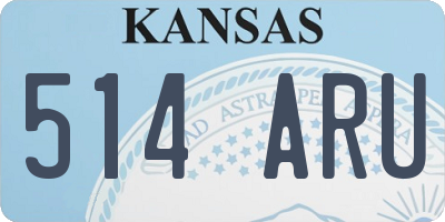 KS license plate 514ARU