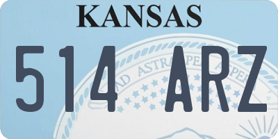 KS license plate 514ARZ