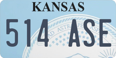 KS license plate 514ASE