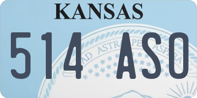 KS license plate 514ASO