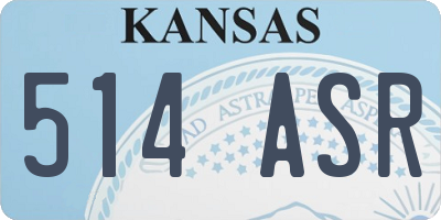 KS license plate 514ASR