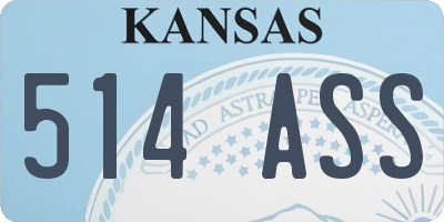 KS license plate 514ASS
