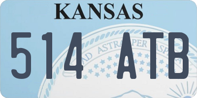 KS license plate 514ATB