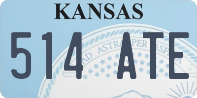 KS license plate 514ATE