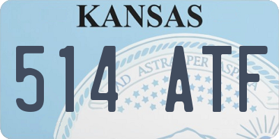 KS license plate 514ATF