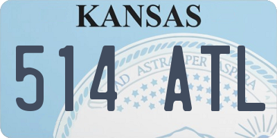 KS license plate 514ATL