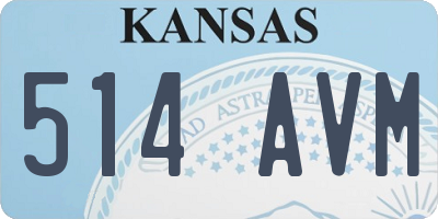KS license plate 514AVM