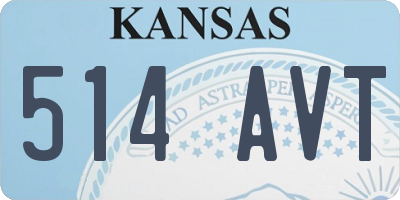 KS license plate 514AVT