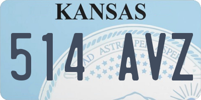 KS license plate 514AVZ