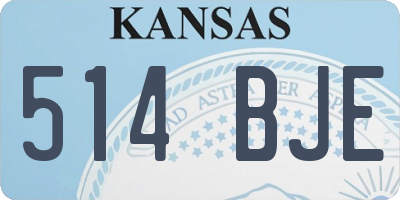 KS license plate 514BJE