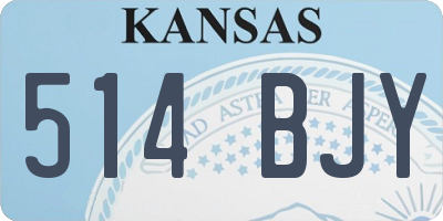 KS license plate 514BJY