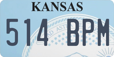 KS license plate 514BPM