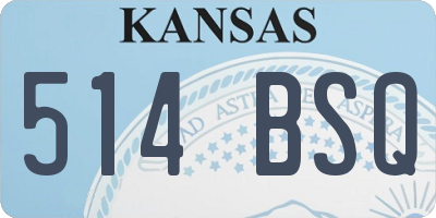 KS license plate 514BSQ