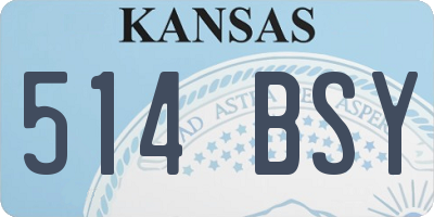 KS license plate 514BSY