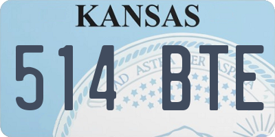 KS license plate 514BTE