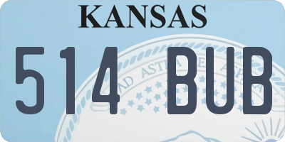 KS license plate 514BUB