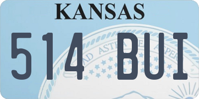 KS license plate 514BUI