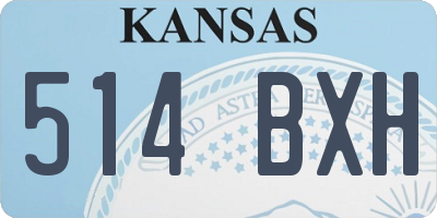 KS license plate 514BXH
