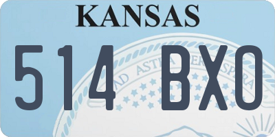 KS license plate 514BXO