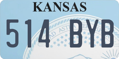 KS license plate 514BYB