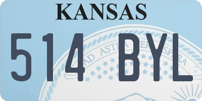 KS license plate 514BYL