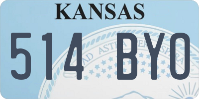 KS license plate 514BYO