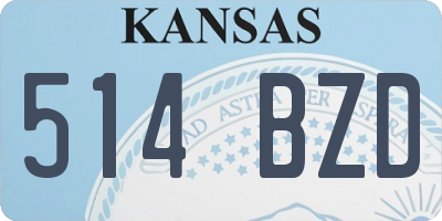 KS license plate 514BZD