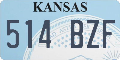 KS license plate 514BZF