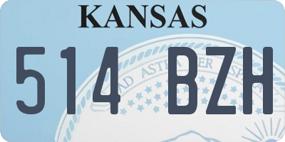KS license plate 514BZH