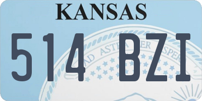 KS license plate 514BZI