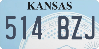 KS license plate 514BZJ