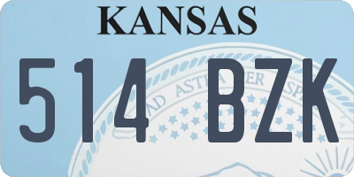 KS license plate 514BZK