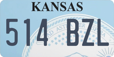 KS license plate 514BZL
