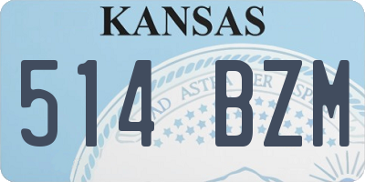 KS license plate 514BZM