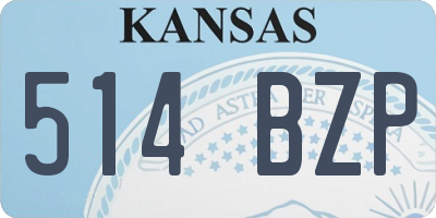 KS license plate 514BZP