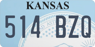 KS license plate 514BZQ