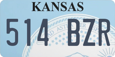 KS license plate 514BZR