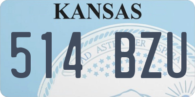 KS license plate 514BZU