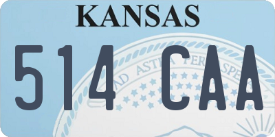 KS license plate 514CAA
