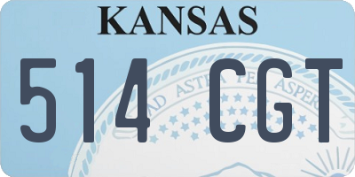 KS license plate 514CGT
