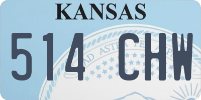 KS license plate 514CHW