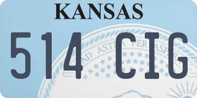 KS license plate 514CIG