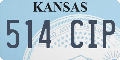 KS license plate 514CIP