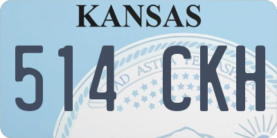 KS license plate 514CKH