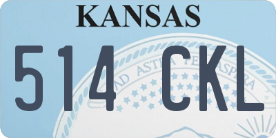 KS license plate 514CKL