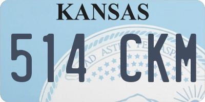 KS license plate 514CKM