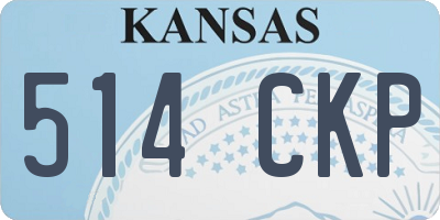 KS license plate 514CKP