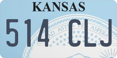 KS license plate 514CLJ